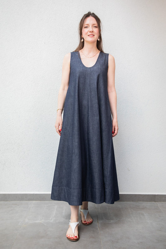 Sara Elbise Denim Kumaş